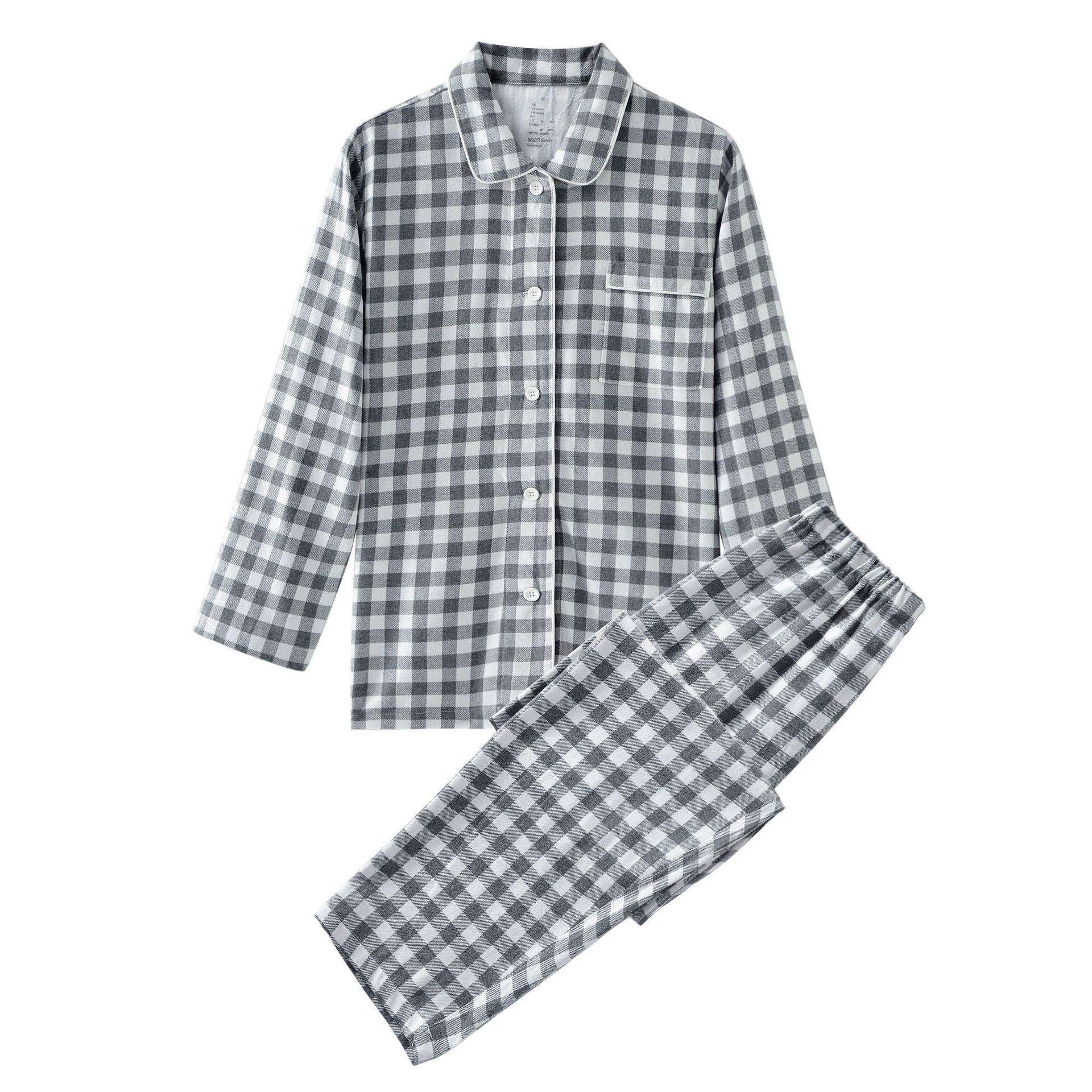 Women's light gray plaid/flannel