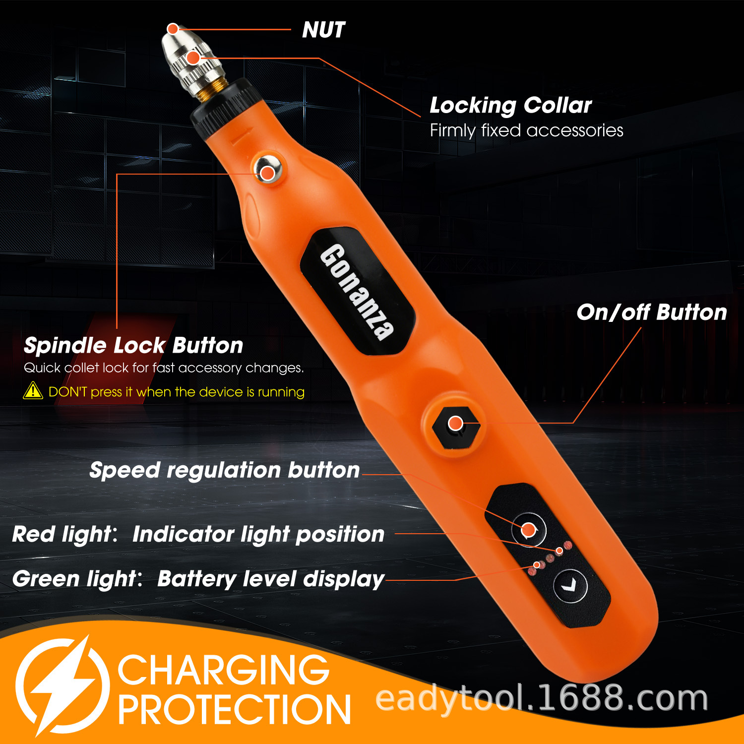 Mini Esmeril Eléctrico de Mano Inalámbrico para Grabado y Pulido image 1