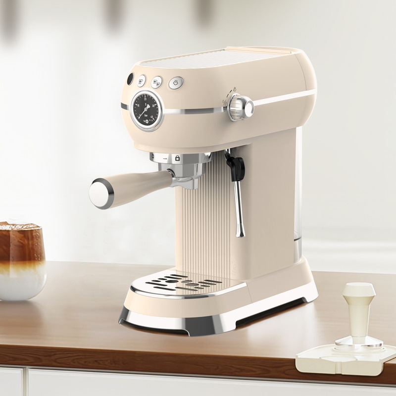 Hot Cross-border Retro Coffee Machine Home Italian Semi-automatic Coffee Machine European Standard 20Bar High Espresso Machine