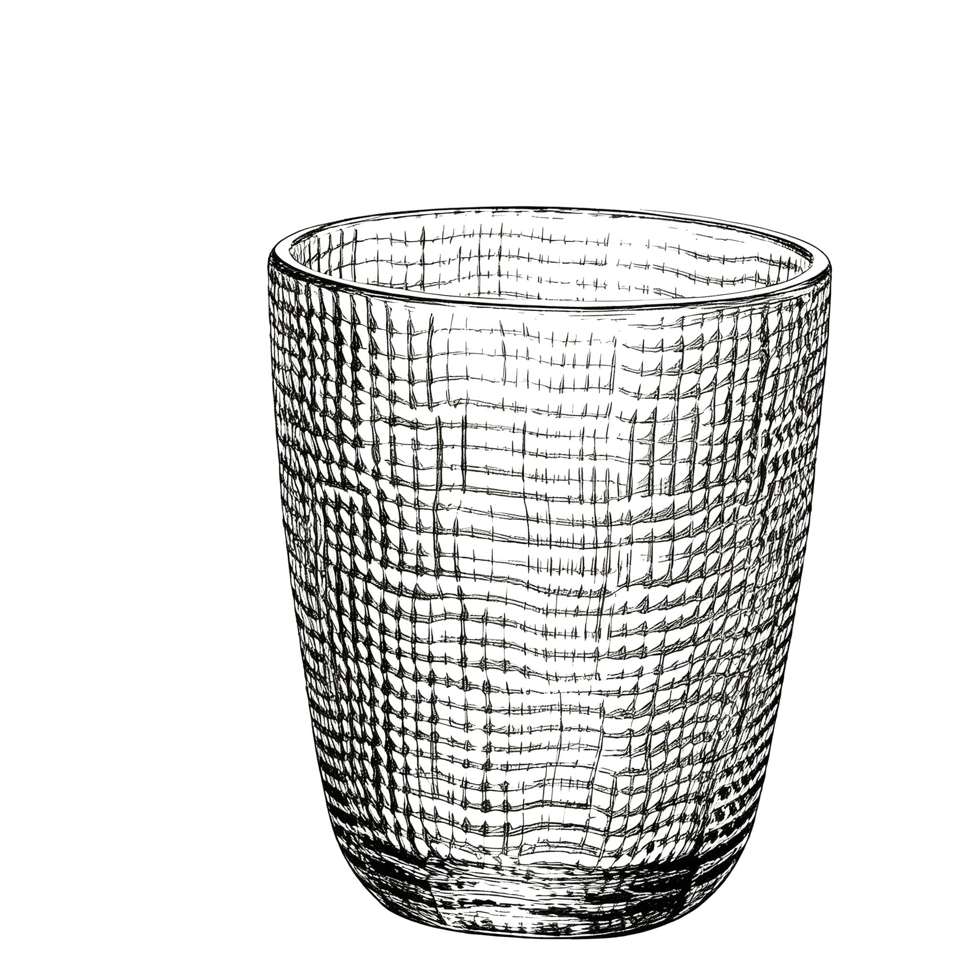 Vaso de vidrio en relieve de alto valor transfronterizo, enjuague bucal especial para hotel, taza de helado, taza de vino tinto, bolsas de tela