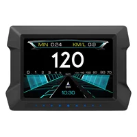 Автомобильный проекционный дисплей HUD P22 автомобильный ЖК-кодовый метр скорость турбина OBD2 многофункциональный прибор