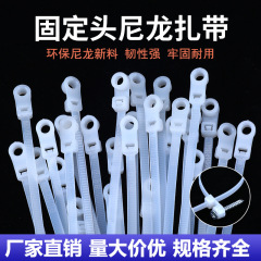 固定ヘッドタイナイロンネジ穴丸3*100*150*4*200*5*250白黒プラスチックタイ工場
