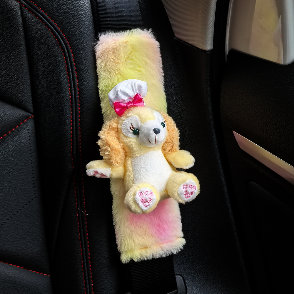 Protector de Hombro para Cinturón de Seguridad de Peluche Decorativo para Automóvil