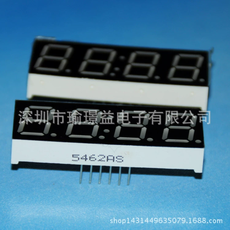 Светодиодная цифровая трубка 0,56 четыре бита с общим солнцем красные часы и цифровая трубка 12PIN все зажжены