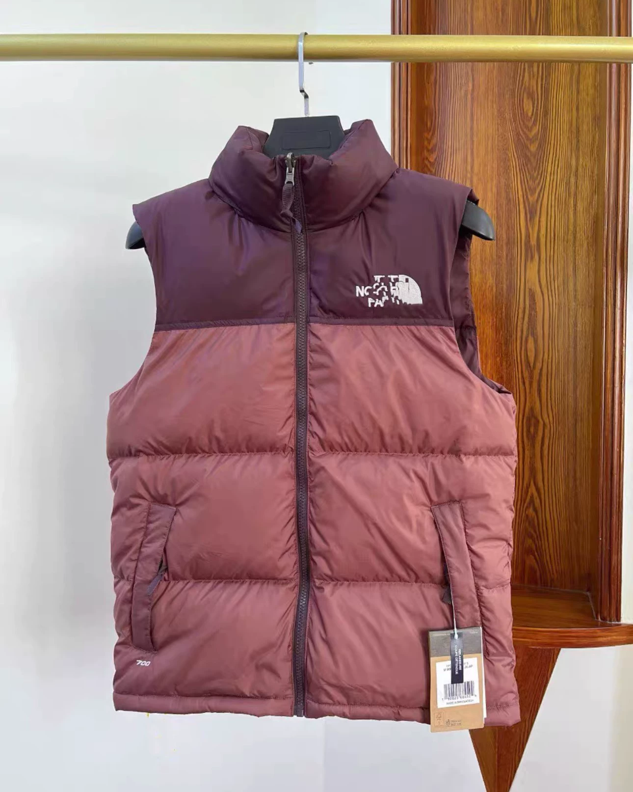 Down jacket, demi-season vest for men and women for beloved, with embroidery, increased thickness, loose fit