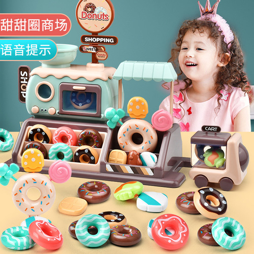 Hollywood Donut Shop Children's Kitchen Oven Kitchenware Set for Girls, Role-Playing Game Toy, Wholesale