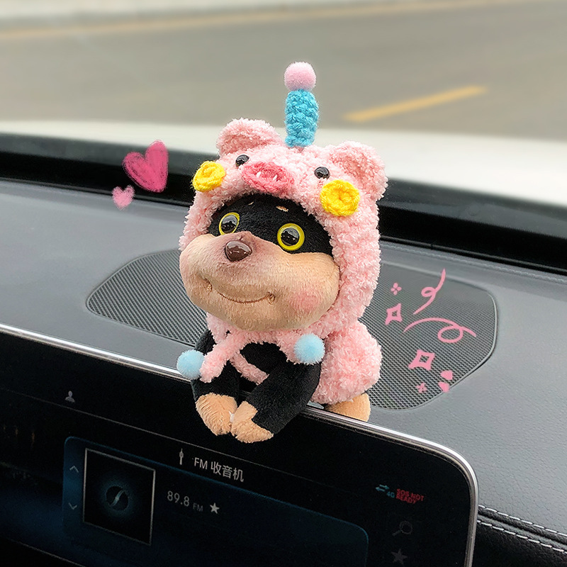 Linda abeja cachorro decoración de pantalla de coche muñeca de fiesta coche consola central decoración de pantalla accesorios de niña