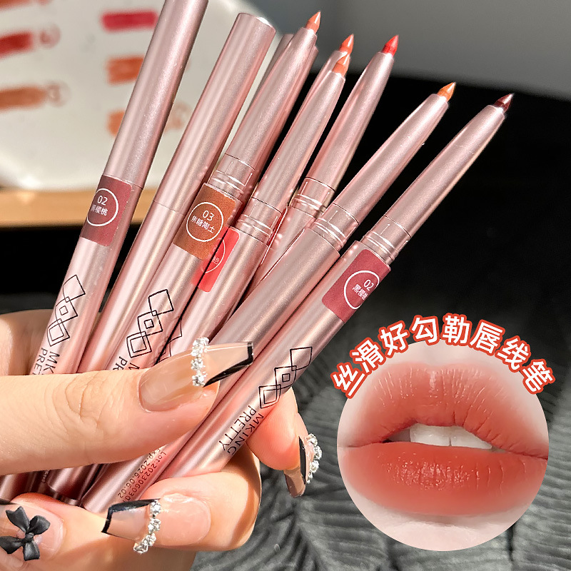 MKING PRETTY delineador de labios tallado fino lápiz labial impermeable y resistente al sudor