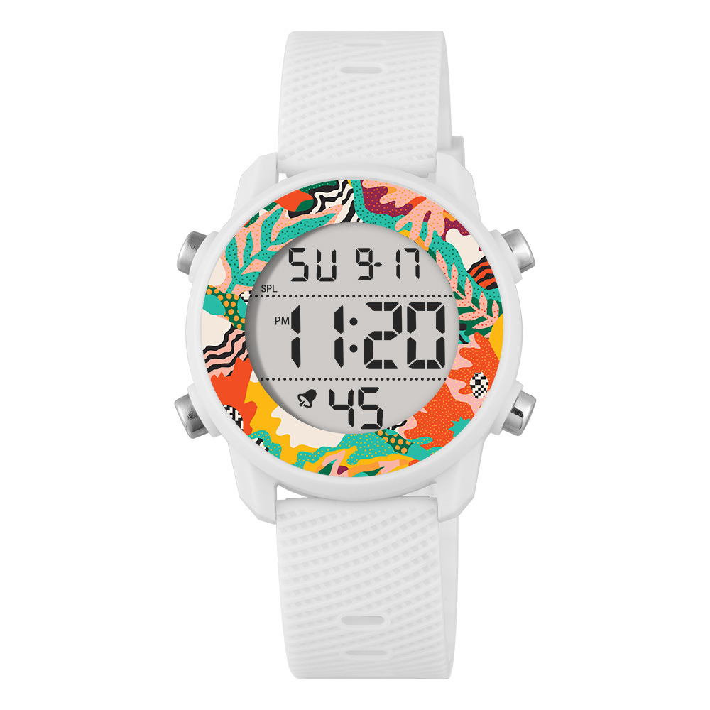 Tendencia de alto valor facial estudiantes varones y mujeres alarma reloj electrónico de ocio nocturna cronometrador deportivo multifuncional lote de reloj electrónico