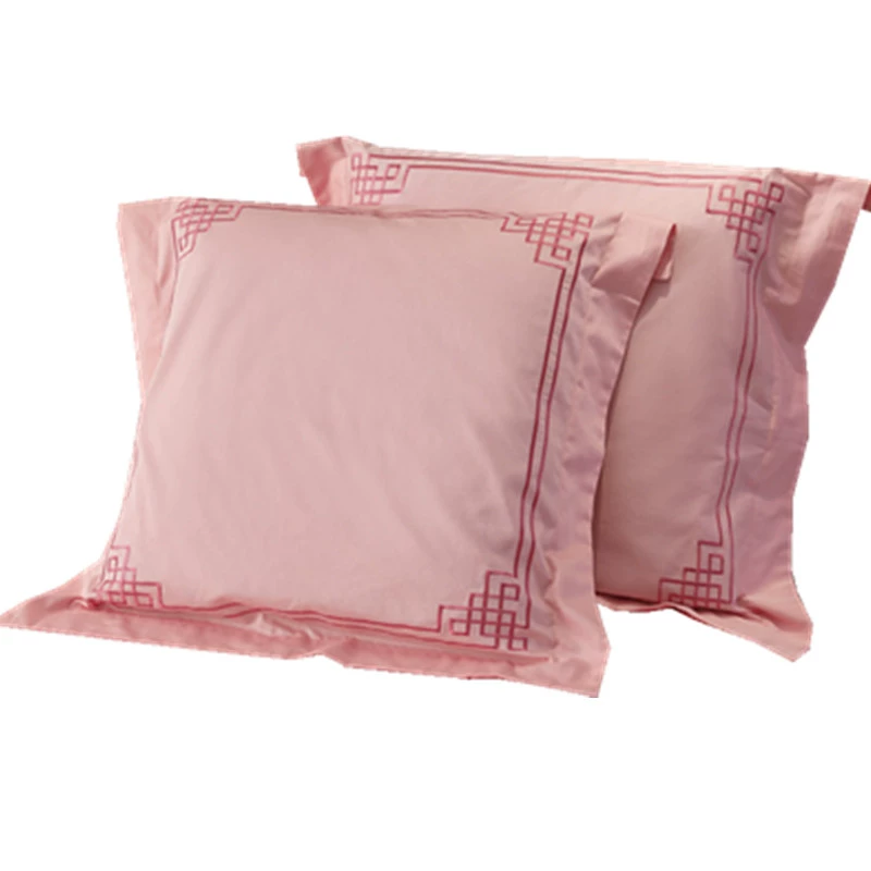 Премиальная хлопковая наволочка на подушку 60s из длинного степлета хлопка с вышивкой, постельное белье, вышивка, набор 4–6 предметов, большой спинной подголовник