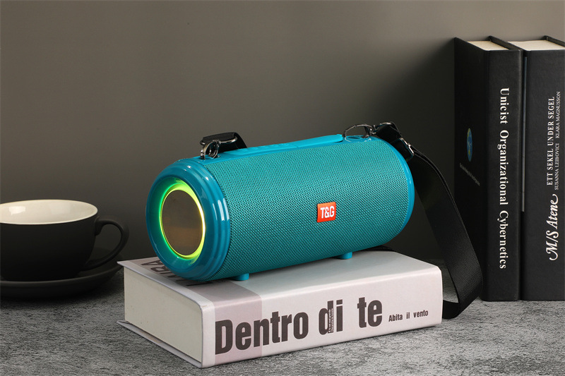 Altavoz Bluetooth TG537, subwoofer impermeable con luces RGB, tarjeta T, para exteriores
