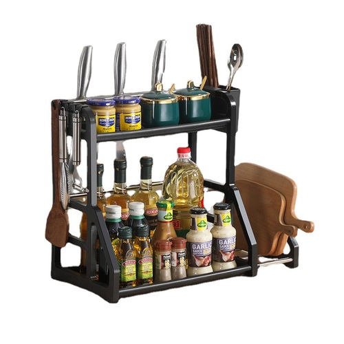 Kitchen rack, seasoning rack, spice box, punch-free knife holder, countertop, chopsticks, kitchen utensils, multi-layer storage rack