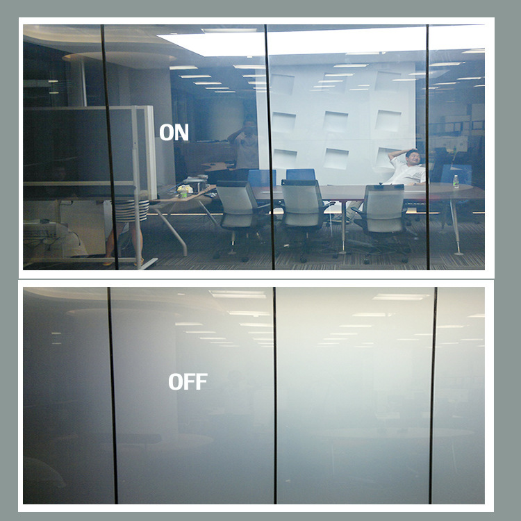 Factory Direct Sales of Smart Dimmable Glass, Electrically Powered Atomized Color-Changing Glass, Office Partition Privacy Anti-Peep Glass