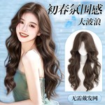 免发网假发女片头顶遮白发增发量自然高颅顶半手织长发卷发假发片