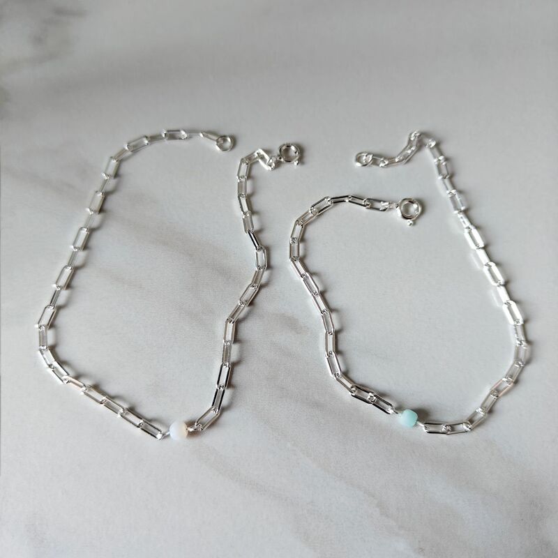 S925 Sterling Silver Simple Cross Chain Bracelet Personalized All-match Pclip Bracelet Trendy Ins Trendy