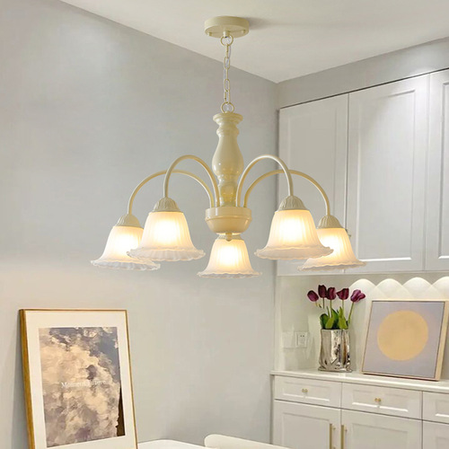 American country retro bedroom main light French pastoral living room chandelier European study dining room light cream style lamps