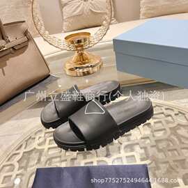 夏季精品牛皮面料情侣款室外潮流舒适一字拖男鞋休闲牛皮人字拖鞋