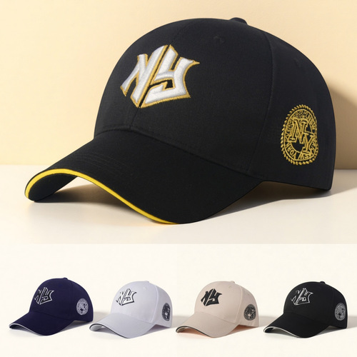 Cap Korean-style embroidery letter baseball cap for men and women, spring and autumn sports flat cap, winter outdoor sun hat