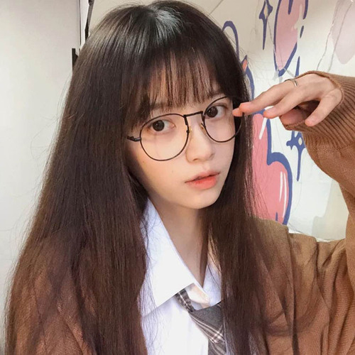 Wig women's long hair wig patch one piece light invisible hair extension piece smooth long straight hair high temperature silk wig piece