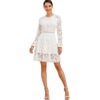 Lace fitted dress, white skirt, mini-skirt, European style