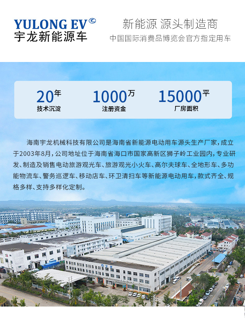2-Seat Electric Flatbed Transport Vehicle Scenic Factory Cargo Transport