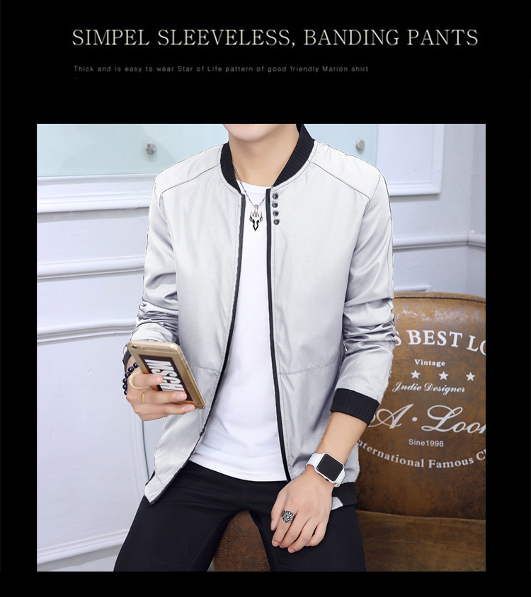 Men's Jacket Korean Style Spring Autumn Casual Baseball Uniform_voghion.com
