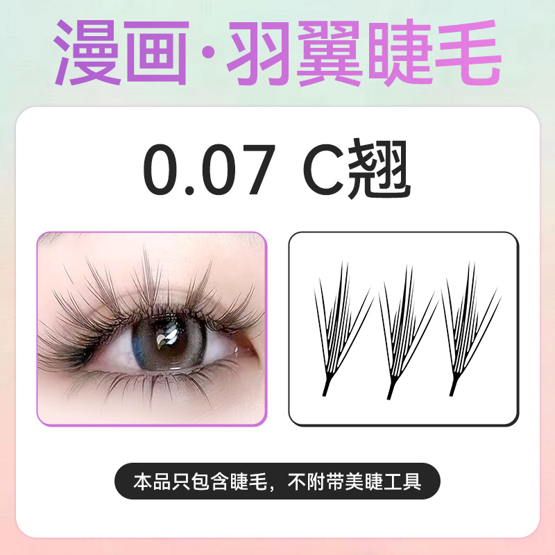 Extensiones de pestañas cónicas estilo caricatura para exportación, pestañas de hada camelia estilo flor de diosa, pestañas húmedas cónicas, pestañas suaves personalizables.