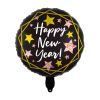 Cross -border Happy New Year2024 Balloon New Year Happy Party Black Gold Wine Bottle Wine Meteor Steel Decoration