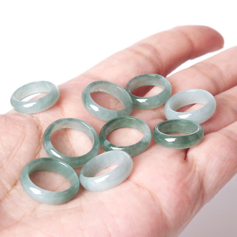 Natuurlijke blauwe jadeiet a-kwaliteit ring voor dames geometrisch_voghion.com