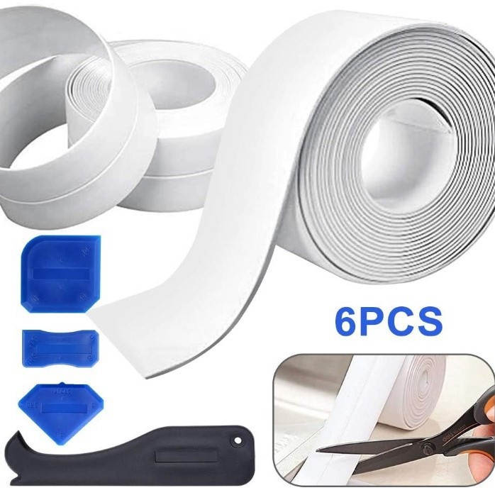 跨境美缝密封工具6件套玻璃胶刮板瓷砖美缝密封条铲胶器套装