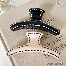 韩系高级感抓夹新款虚线线条鲨鱼夹发量多后脑勺盘发夹子发饰