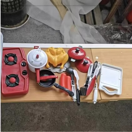 包邮新款挂板装过家家仿真厨具高压锅做饭煮饭男女孩迷你厨房玩具