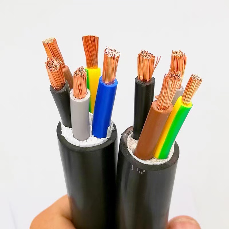 金龙羽电线电缆RVV5*4平方阻燃国标多股铜芯软电缆正品100米