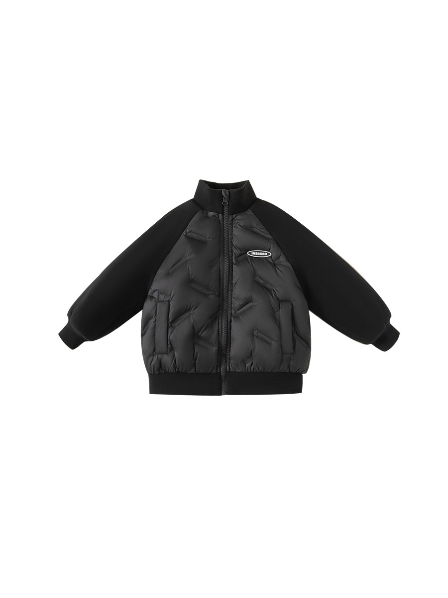 Youbao ropa para niños chaqueta de invierno para niños 2024 nuevo estilo estilo estilo occidental costura chaqueta de punto de otoño e invierno DY84015