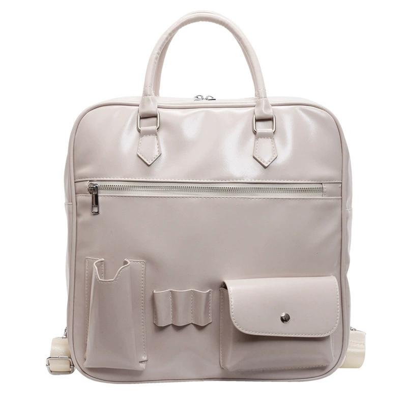 Capacious backpack, handheld bag, trend of season