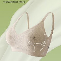 軽くて豪華なレトロな編みレースの跡のない薄いタイプの下着の女性の大きい胸は明らかに小さくて集まります。