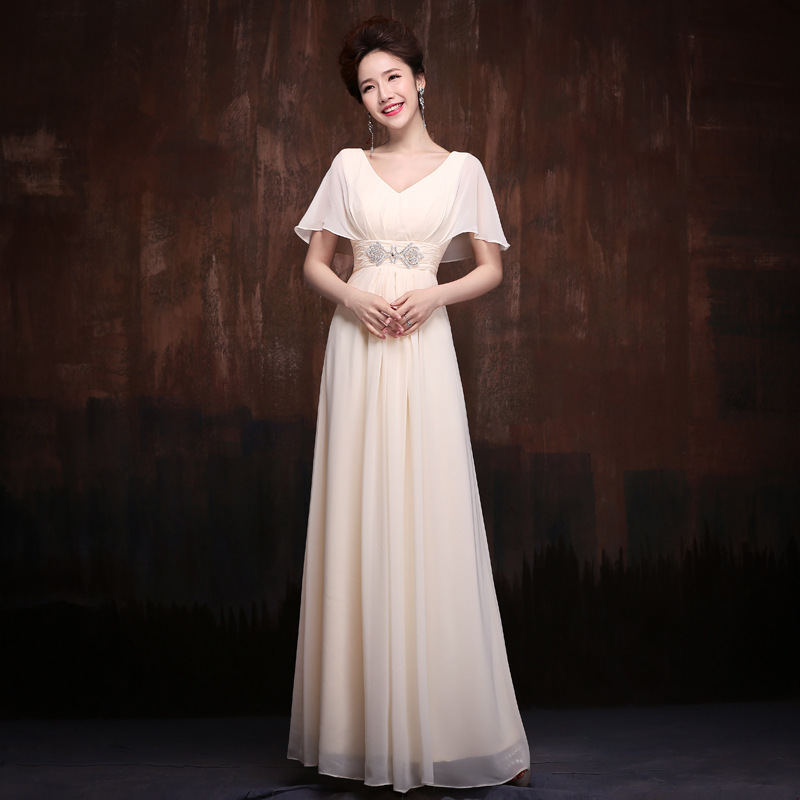 Korean-Style Bridesmaid Dresses 2026 New Summer Slim-Fit Annual Party Performance Host European and American Banquet Evening Gown Dress Korean-Style Bridesmaid Dresses 2026 New Summer Slim-Fit Annual Party Performance Host European and American Banquet Evening Gown Dress