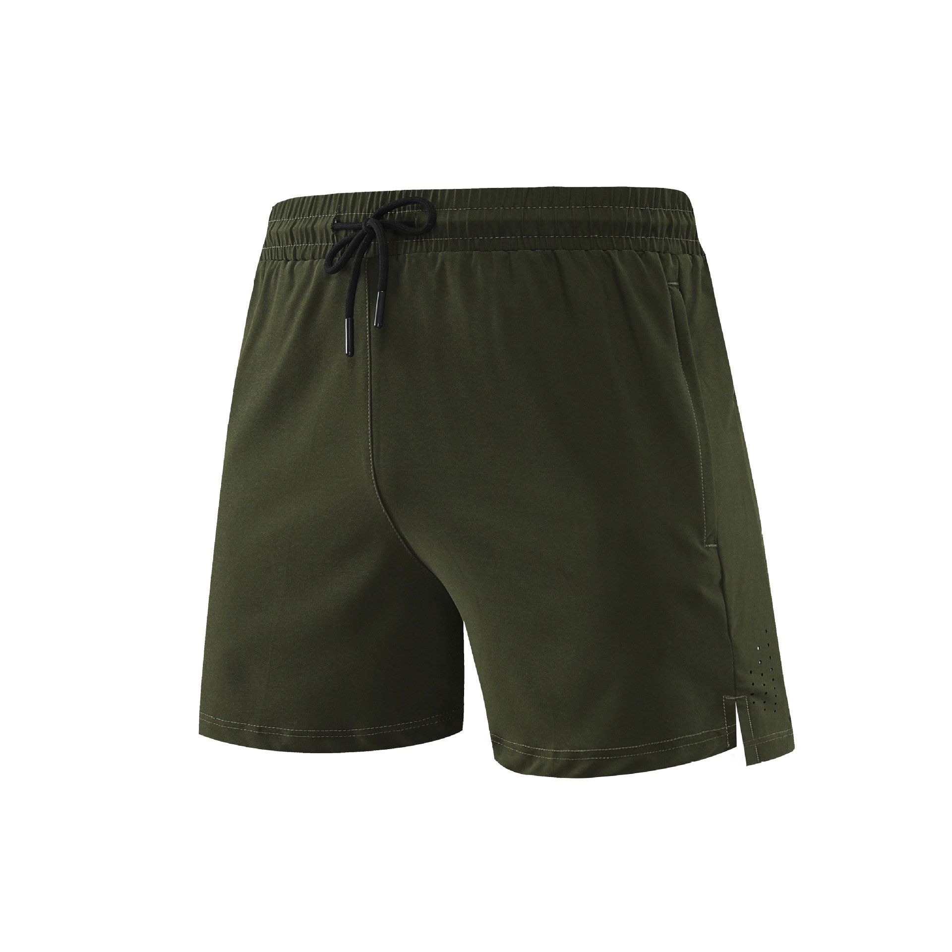 Pantalones cortos deportivos elásticos de cuatro lados tejidos para hombres corriendo maratón pista y campo pantalones de tres puntos malla de secado rápido pantalones cortos de fitness transpirables