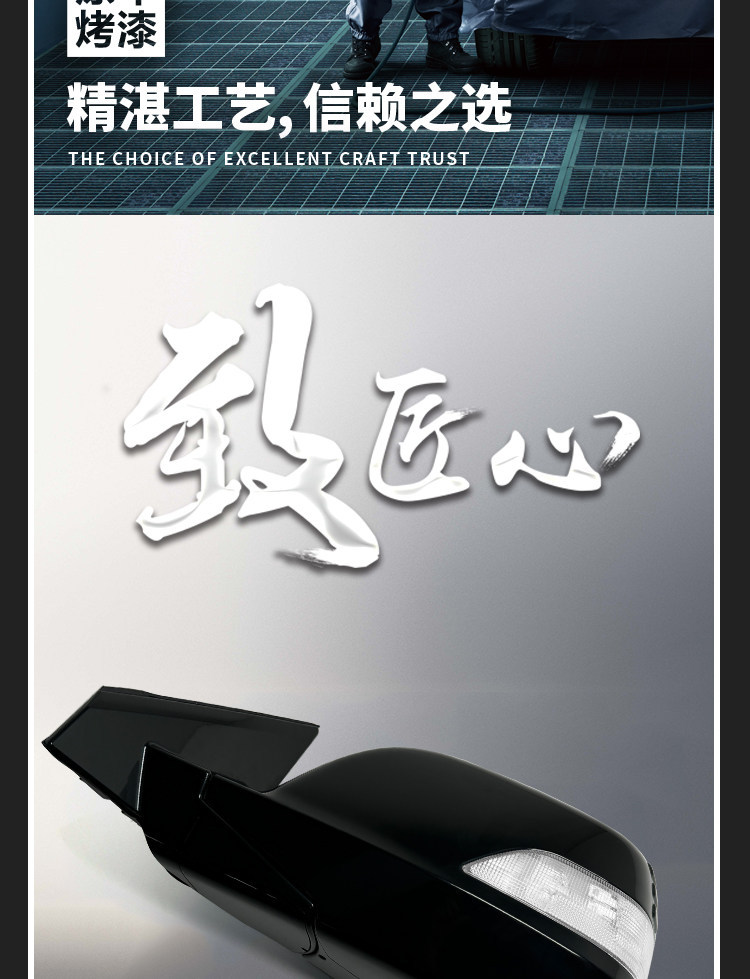 Suitable for Honda Crv Rearview Mirror Assembly, Model Years 07 to 11, Complete Set of Left and Right Side Mirrors