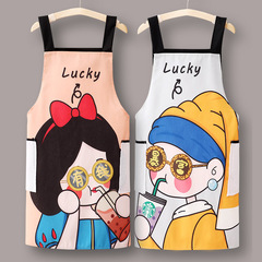 帆布圍裙家用廚房透氣可愛做飯圍腰夏季女洋氣韓版耐磨工作服大人