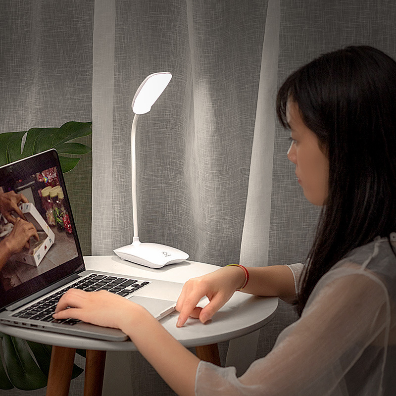 LED小台灯护眼学生寝室学习宿舍卧室床头折叠充电式插电两用|ms