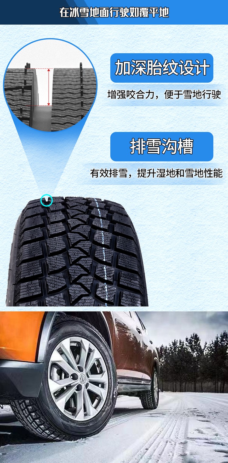 Snow Tires 185/195/205/215/225/50/55/60 Anti-Skid 65 Winter 70R15R16R17R14