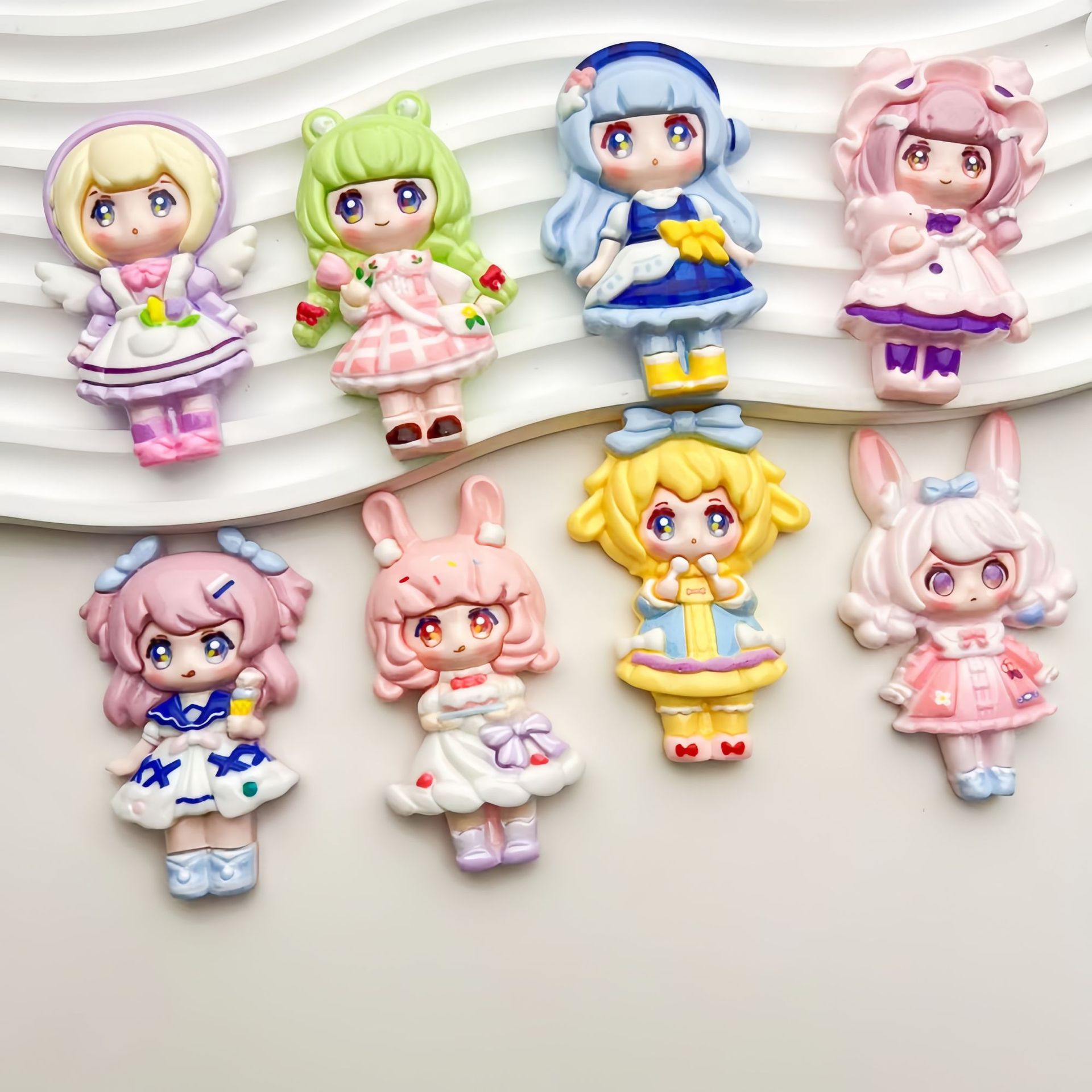 Large Cartoon Dress Princess Resin DIY Cream Glue Phone Case Hairpin Refrigerator Sticker Pendant Accessories