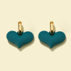 Brand summer earrings heart-shaped, universal acrylic spray paint, wide color palette, 2021 years, new collection