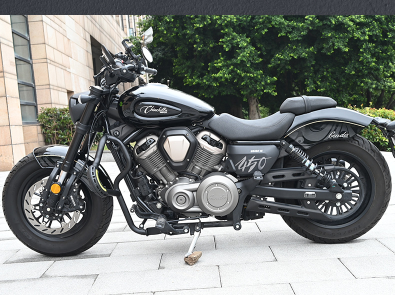 Suitable for Benda Jinjila 450 Motorcycle Bumper, Anti-Fall Guard Bar, Side Bag, Folding Backrest, and Rack Modification Parts