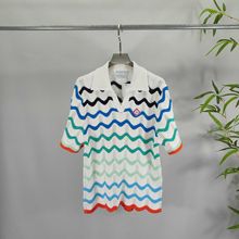 跨境平替欧美潮流男女秋冬新款 Ca羊毛针织衫POLO领短袖 上衣毛衣