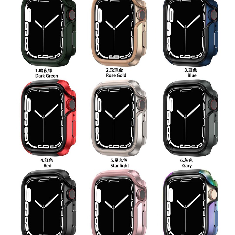 Suitable for apple watch7 shell film integrated protective shell apple 7 watch case series7 aluminum alloy shell sheath Suitable for apple watch7 shell film integrated protective shell apple 7 watch case series7 aluminum alloy shell sheath