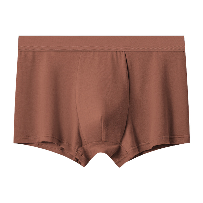 Pantalones interiores de hombre de cintura media de color sólido antibacteriano respirable piel cómoda pantalones planos fabricantes de hombres al por mayor