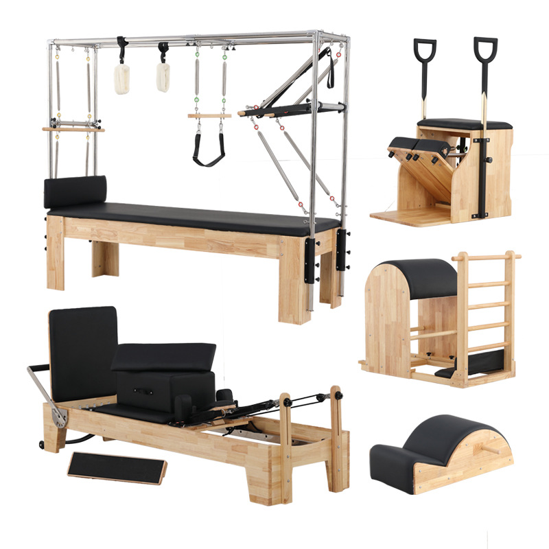 Pilates gran equipo núcleo cama doméstica de cinco piezas escalera barril silla estabilizadora mujer equipo de fitness ajustable