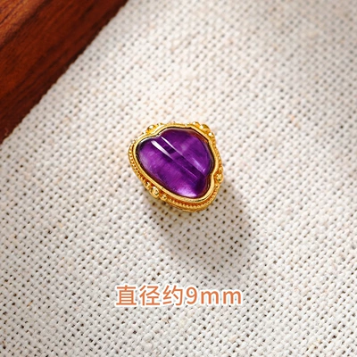 Zərgərlik ara hissələri | Beads Small Suitcase Accessories - natural-amethyst-gourd-straight-hole